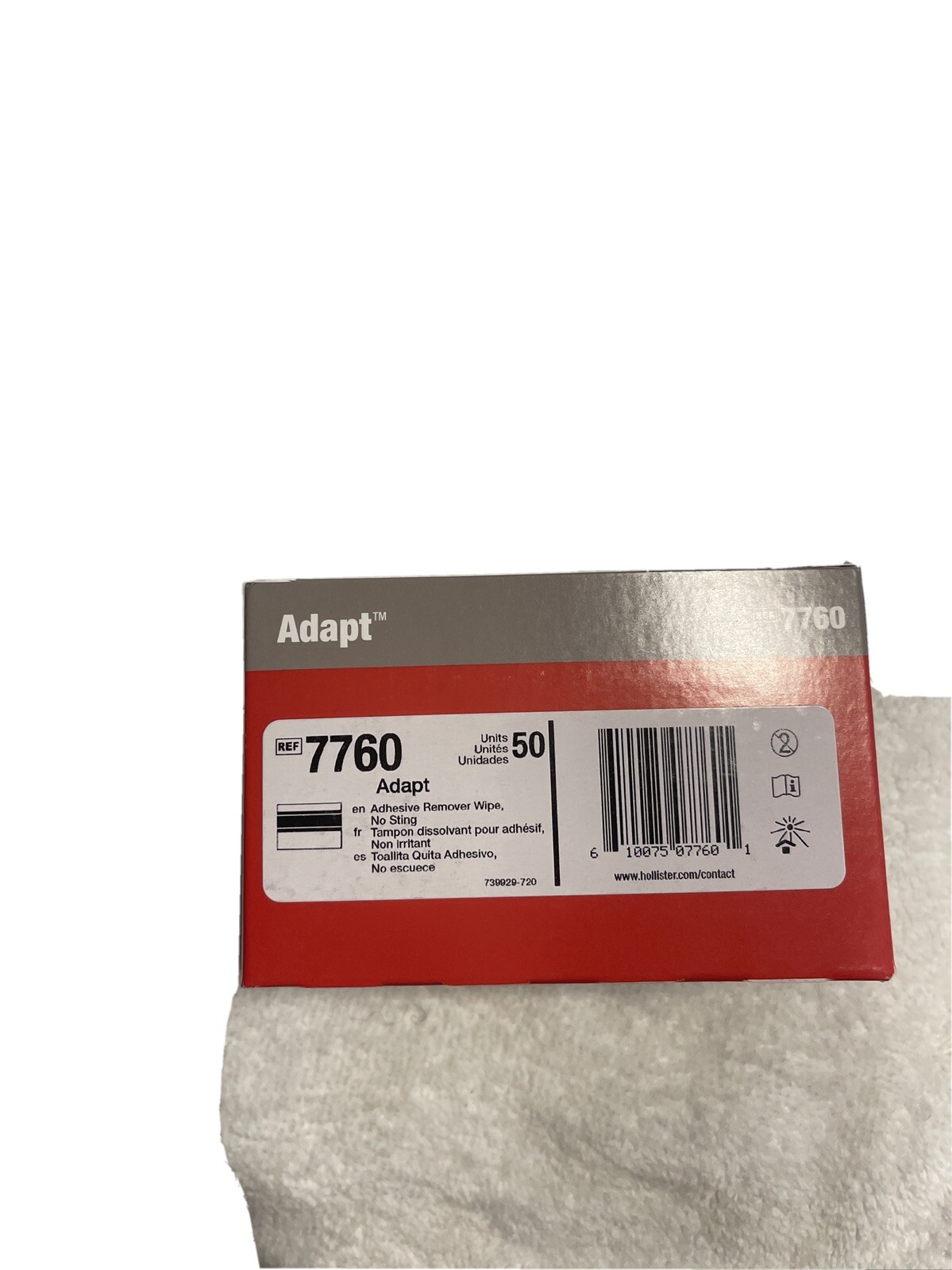 Hollister Universal Remover Wipes for Adhesives & Barriers – Pack of 50 (7760)