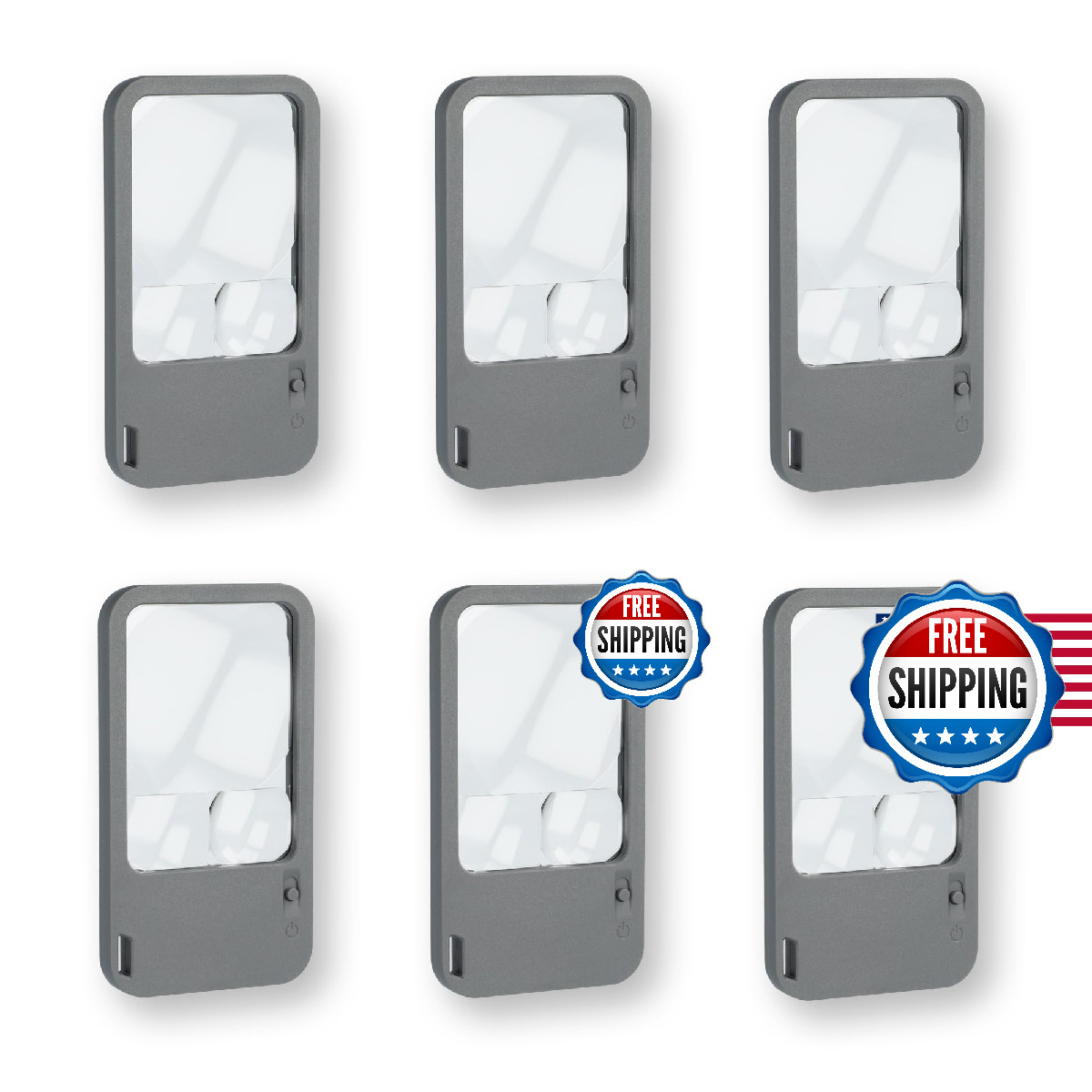 Carson Multi-Power Led Lighted Magnifiers For Set Of 6 Pm-33Mu