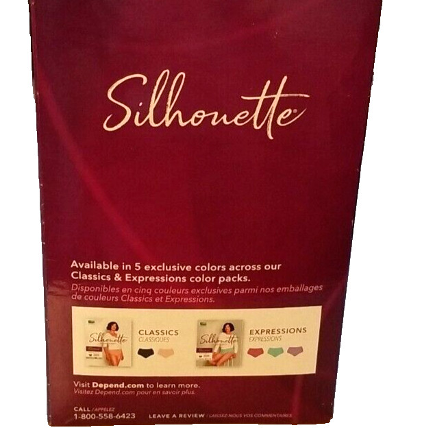 Depend Sillhouett Women’s SMALL Maximum Absorbency 2 Colors Black/Beige 16 Count