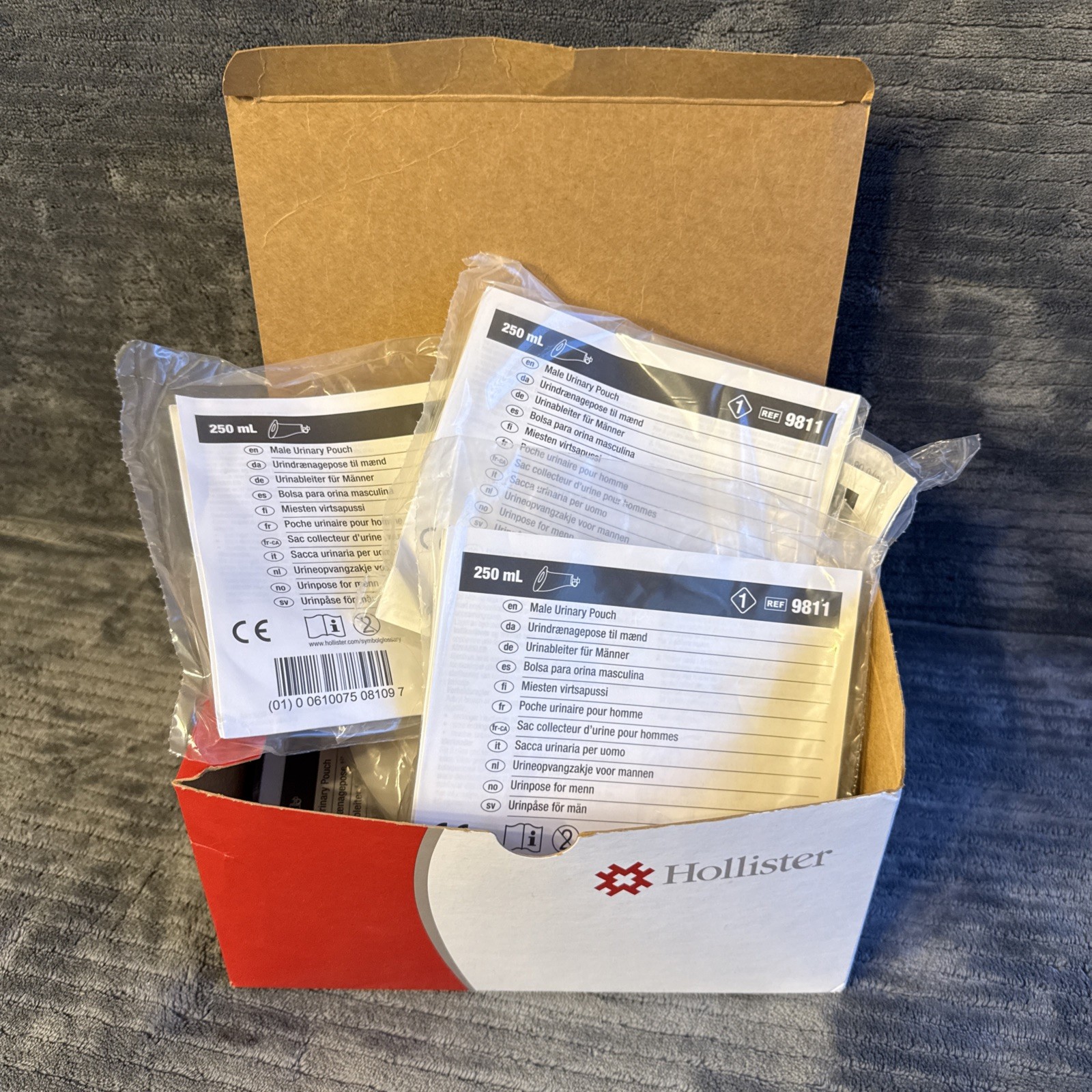 HOLLISTER 9811 LOT of 16 Retracted Penis Pouch Cut-to-Fit SoftFlex Ostomy NEW
