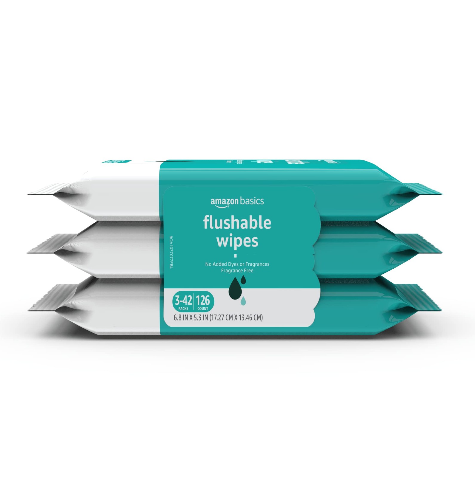 Adult Wet Wipes Flushable Fragrance Free 126 Count (3 Packs of 42) Packaging May
