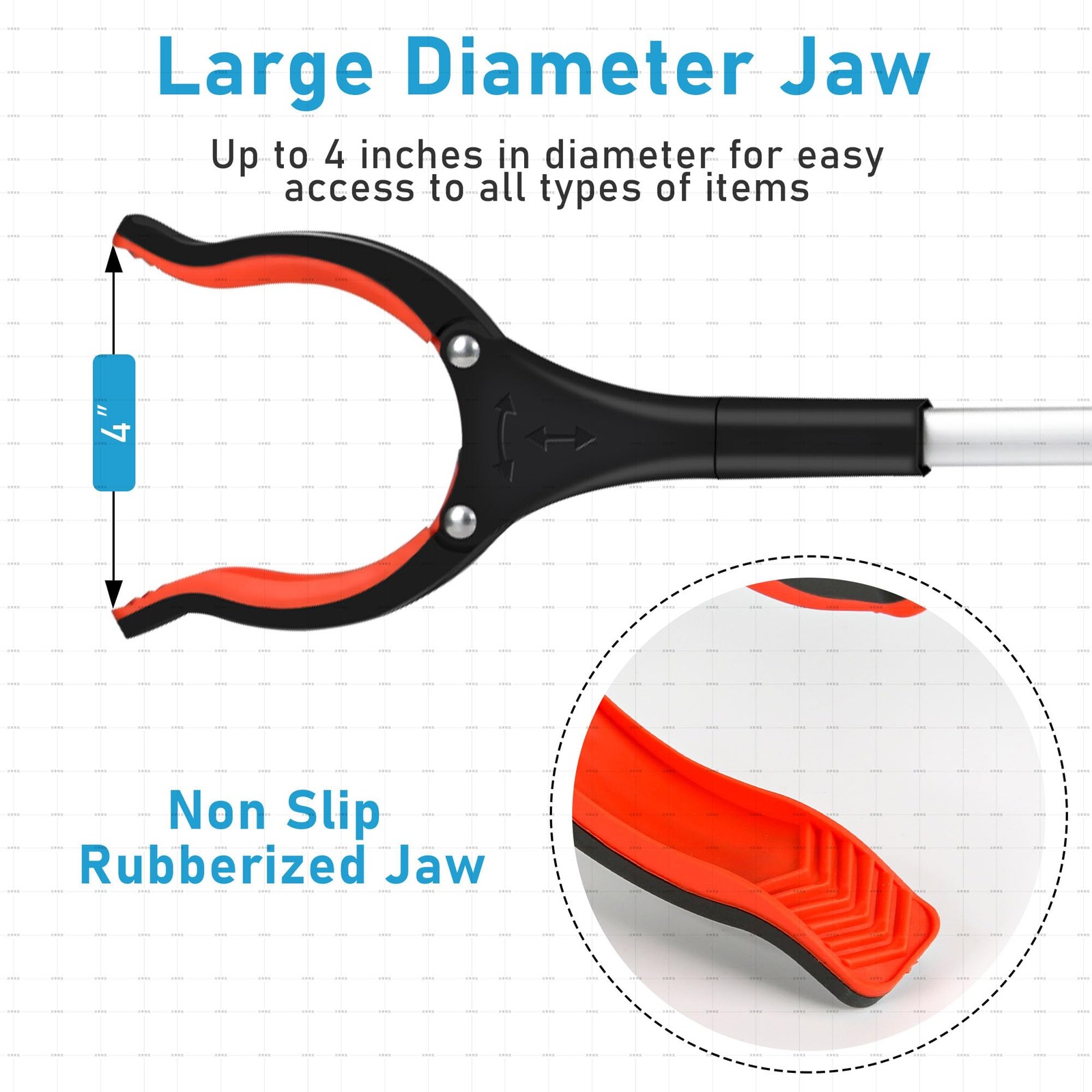 Grabber Reacher Tool, 32″ Grabbers for Elderly, Lightweight Extra Long Handy …