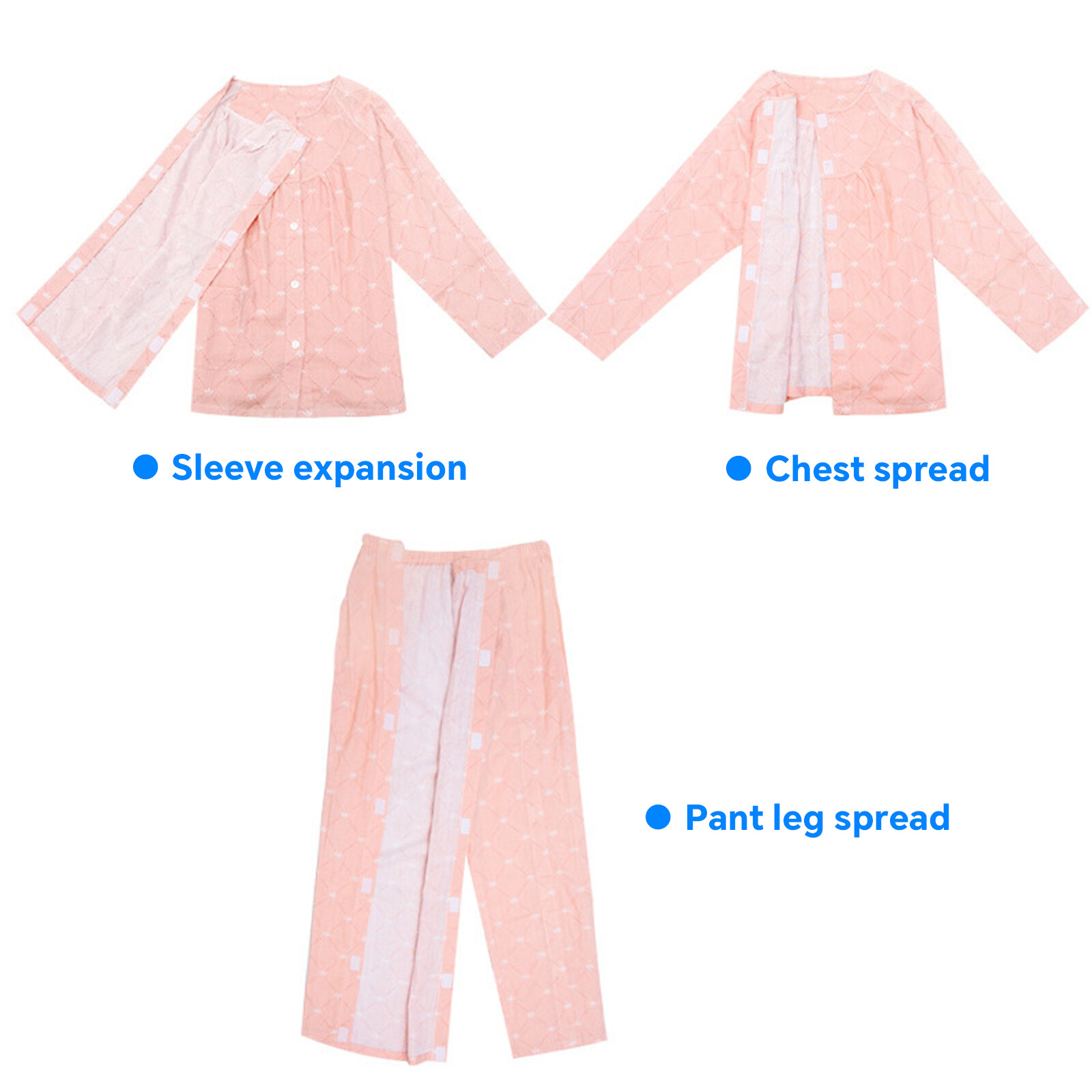 Woman Men Hospital Patient Gown Cotton Lightweight Medical Exam Gown Magic Tape