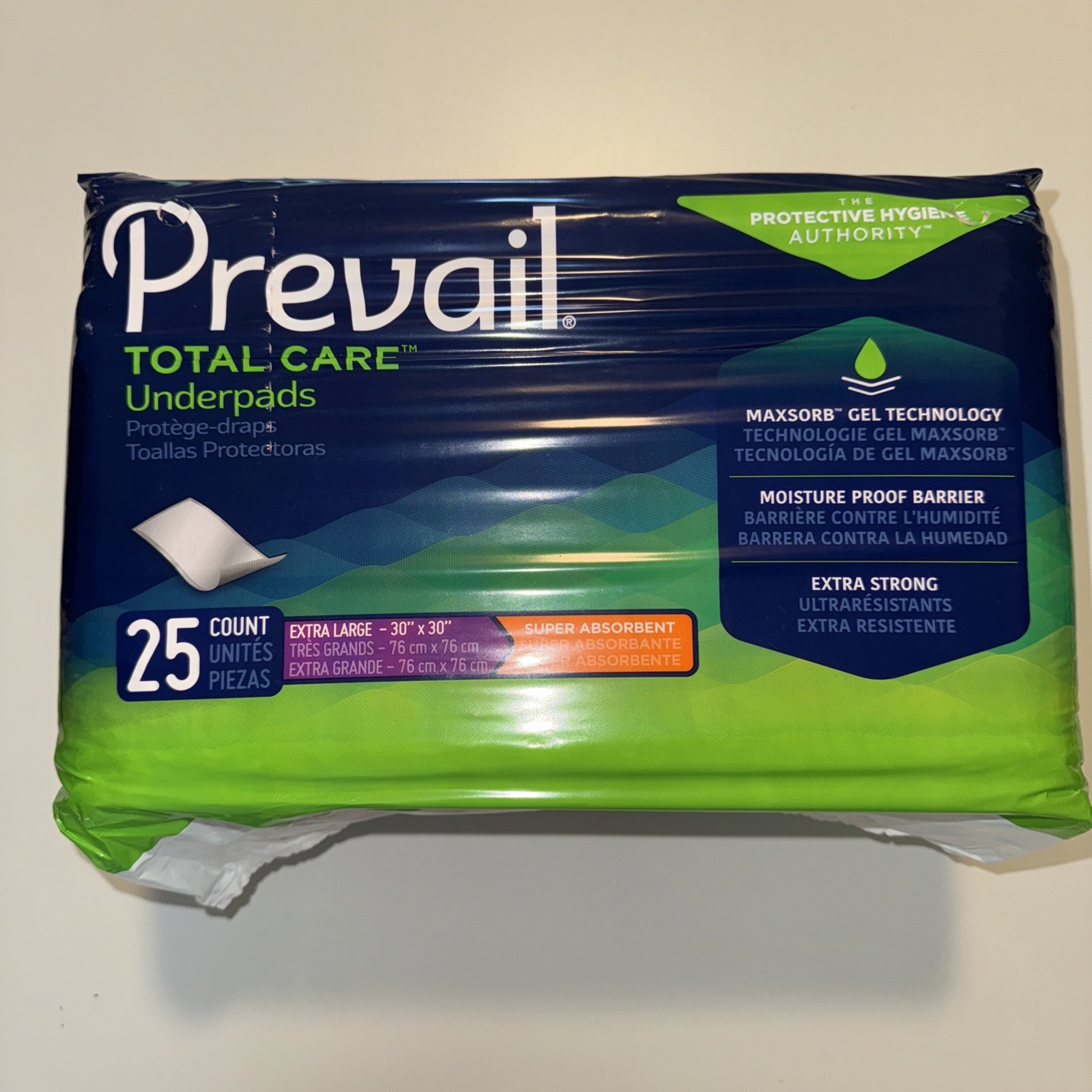 Prevail Total Care Underpads Heavy Absorbency UP-100/1 – 25 Ct