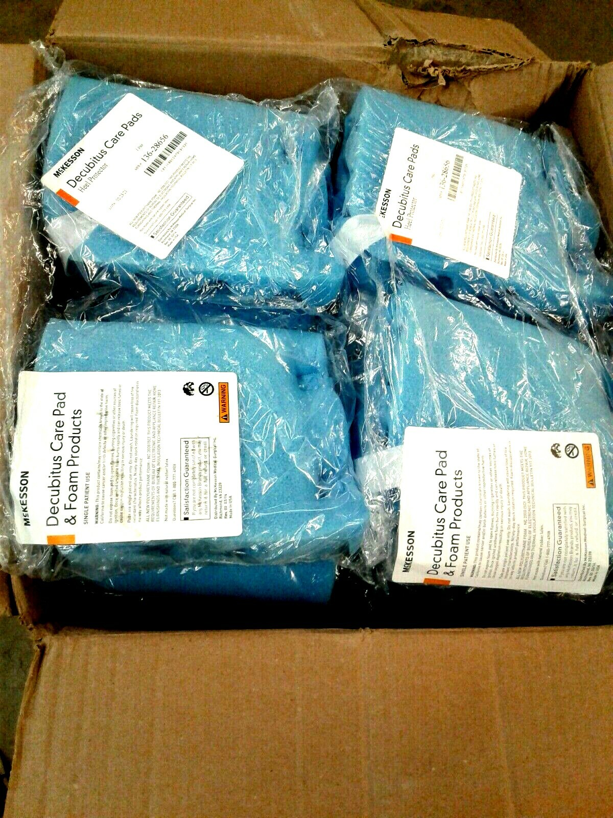 McKesson Heel Protection Pad Blue One Size Fits Most 20 Ct