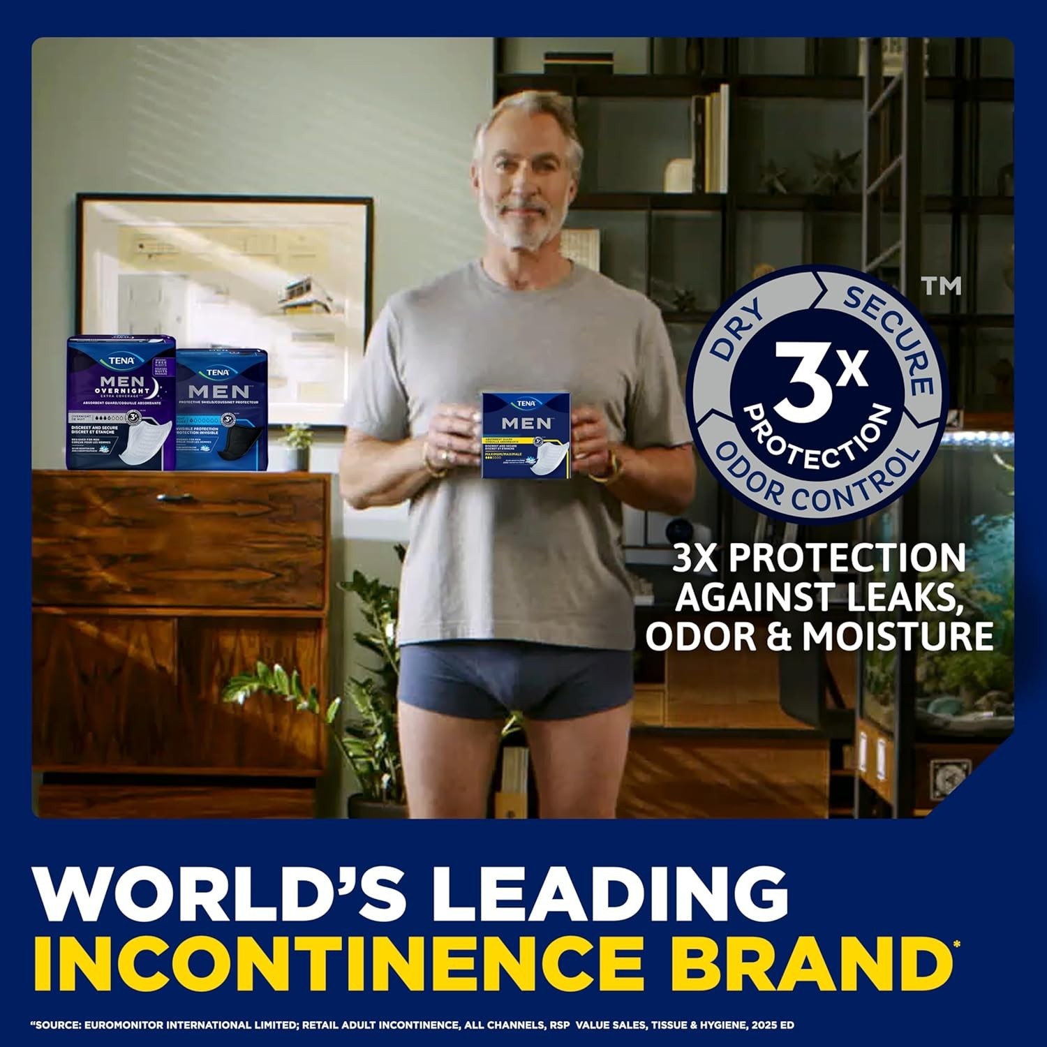 TENA Incontinence Guards for Men Maximum Absorbency 96 Ct