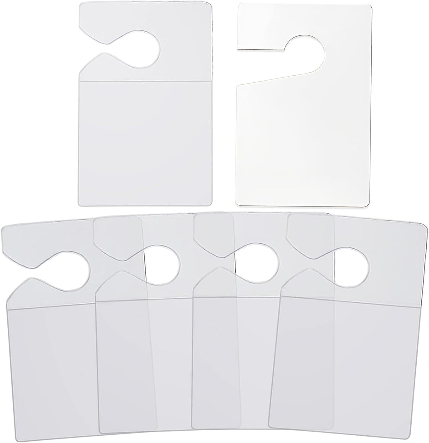 Pack of 5 Clear Car Parking Permit Holders with DIY Hang Tag