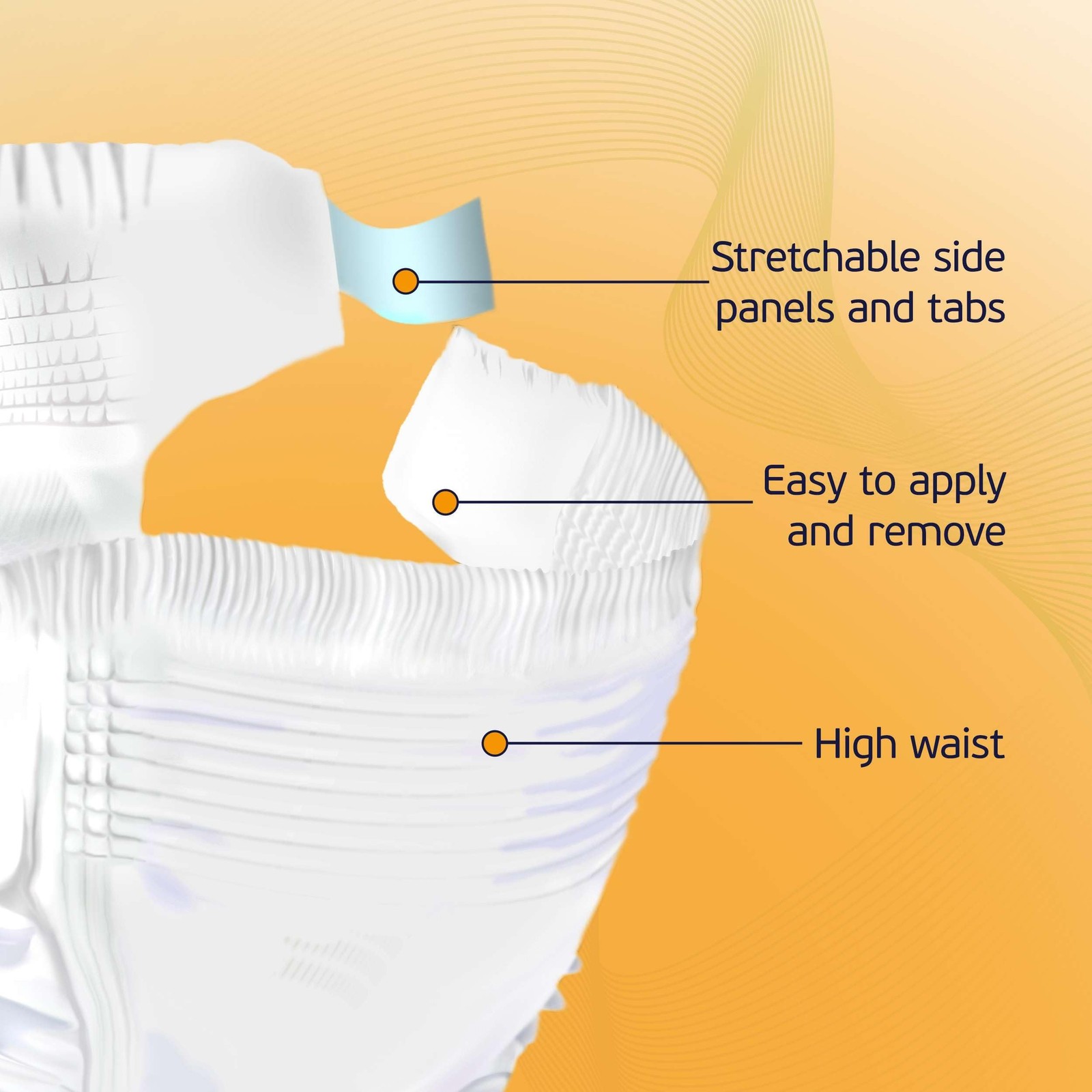 3XL Adult Diapers Case of 32 Bariatric Disposable Briefs with Tabs