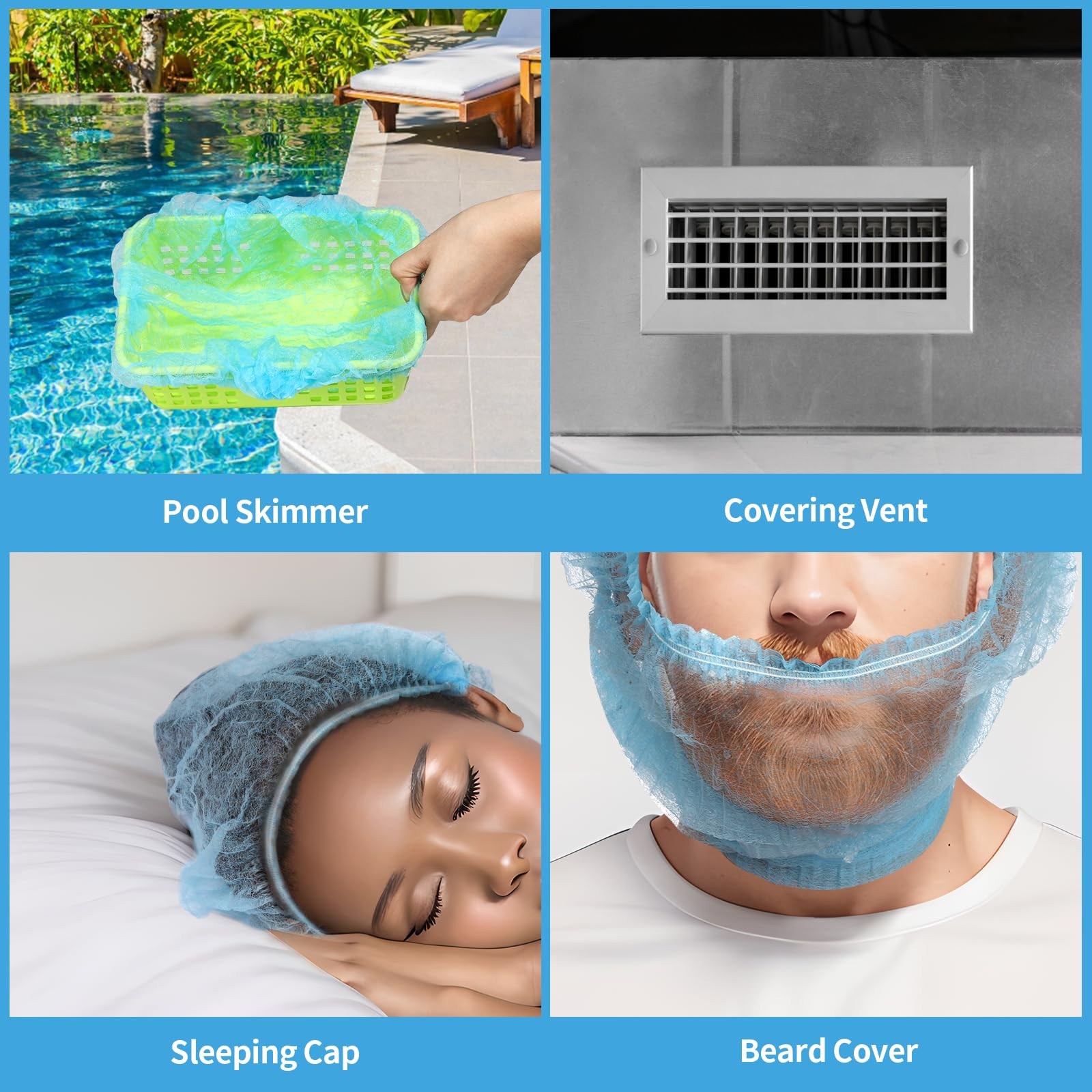 Hair Nets for Food Service Workers, 50PCS Hair Net, Hairnets for Foodservice