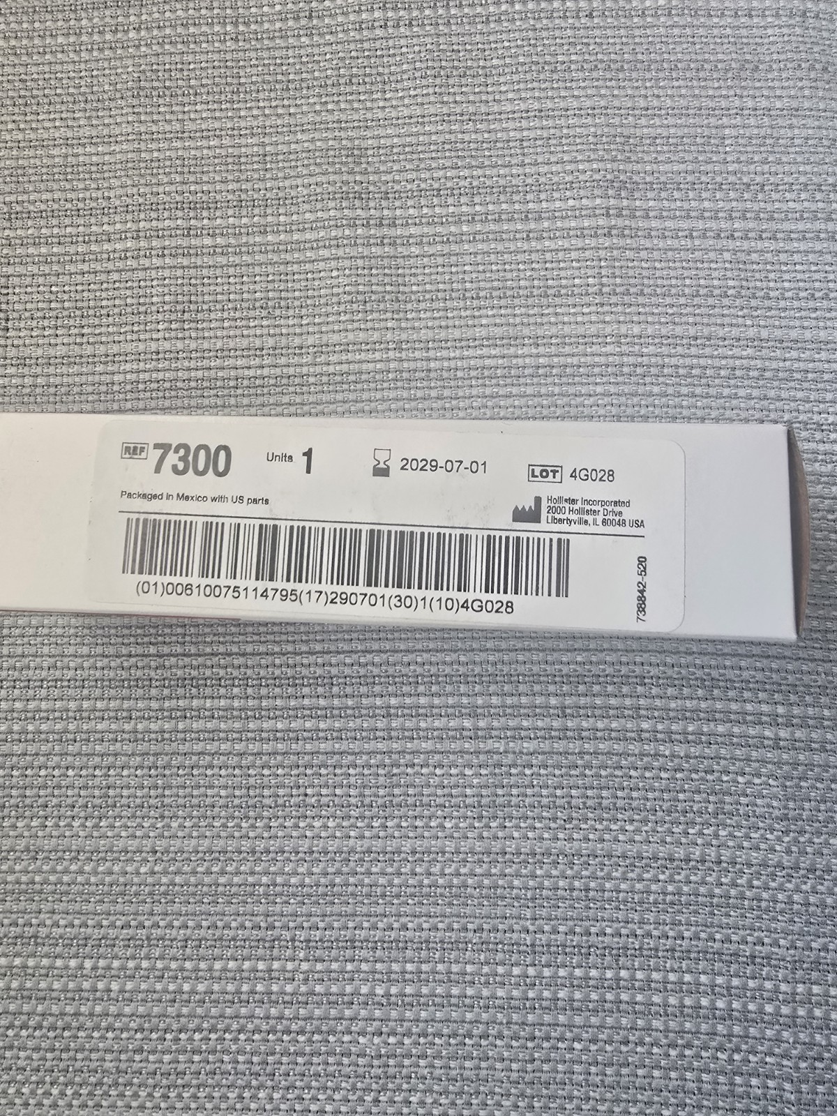 Hollister Adapt Ostomy Belt #7300 Medium Single Unit