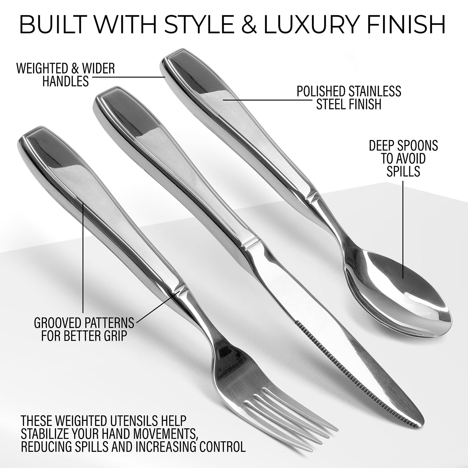 Shop Square Weighted Utensils For Hand Tremors And Parkinsons Patients – 3