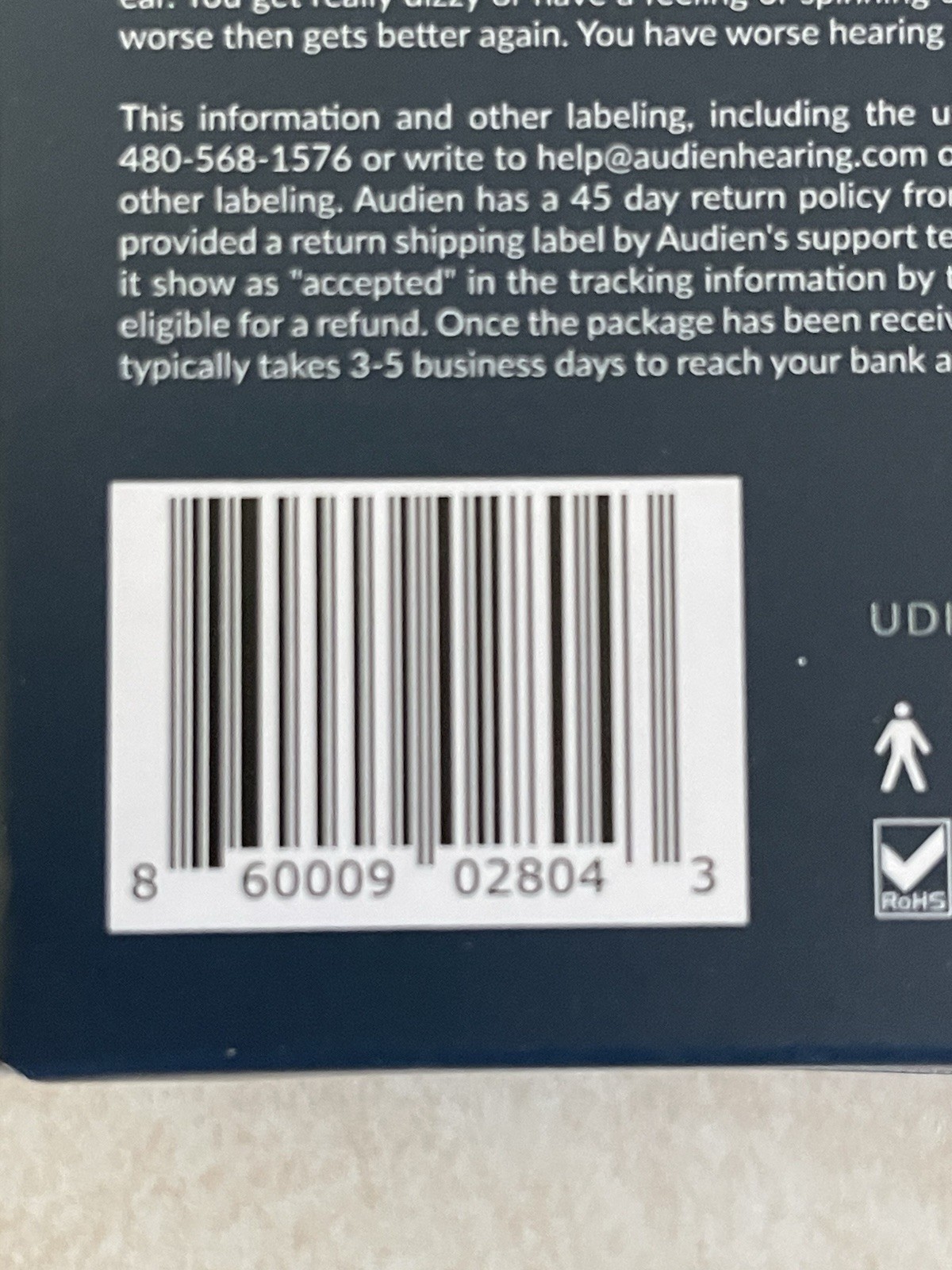 Audien ATOM PRO 2 Wireless Rechargeable OTC Hearing Aids