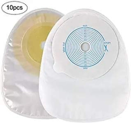 Disposable Colostomy Bags One-Piece Closed Stoma Bag Ostomy,Max Cut to Fit 20…