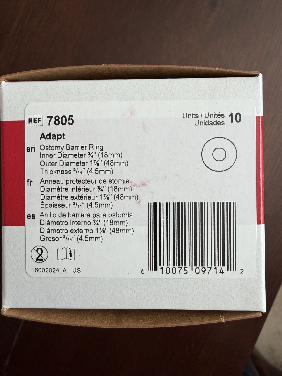 Hollister 7805 Adapt Barrier Rings Ostomy Colostomy Supplies Sealer FRESH