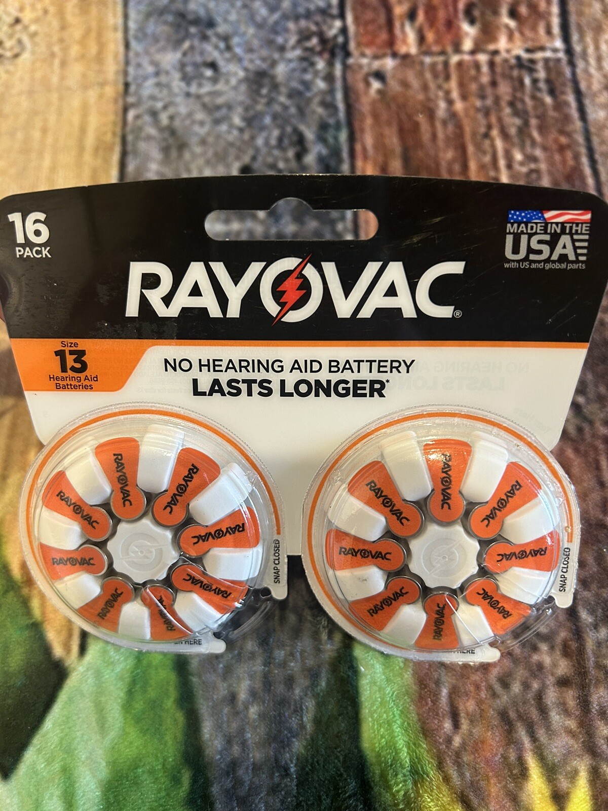 Rayovac Size 13 Hearing Aid Batteries 16 Pack 02/2026NEW IN PACKAGE 16Total
