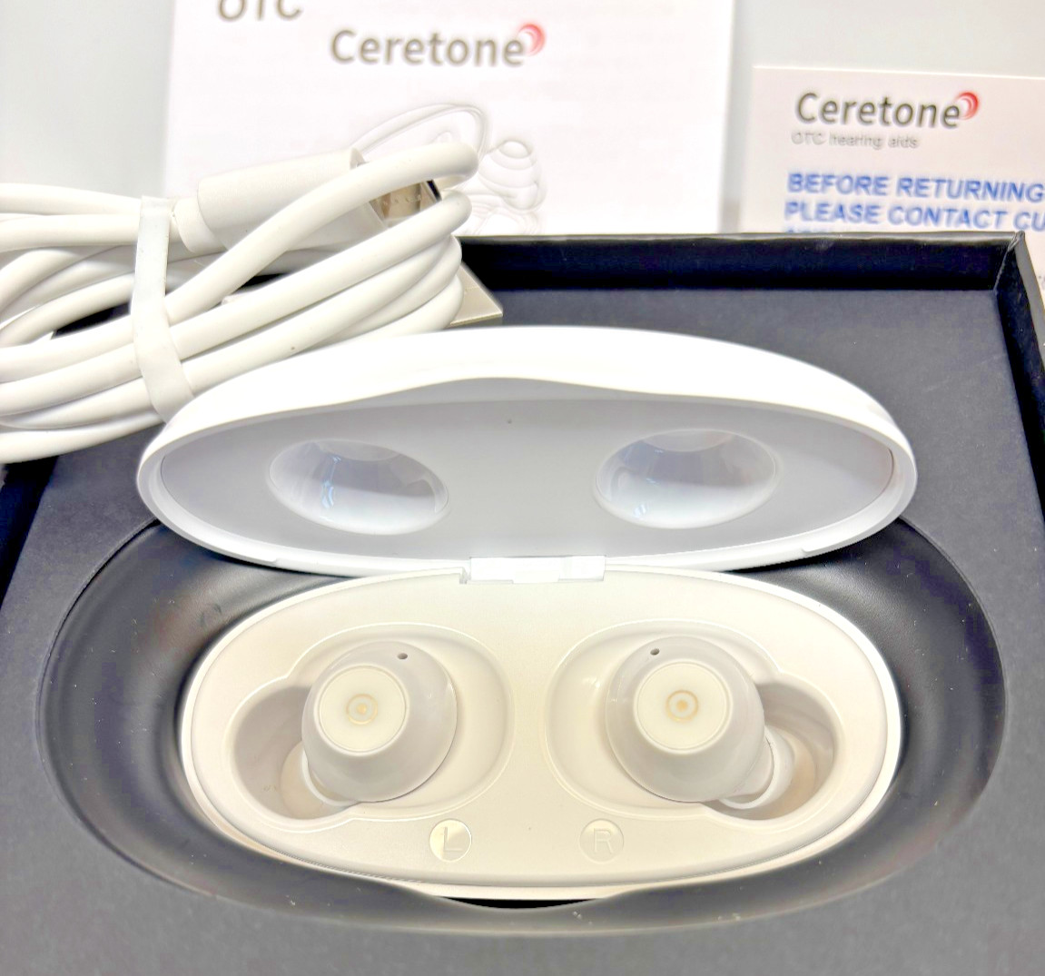 Ceretone Fusion OTC Hearing Aids (CE-A61AT) Open Box