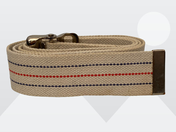 Medline MDT821203 White Beige Striped metal Buckle 2×60″ Gait Belt Transfer Belt