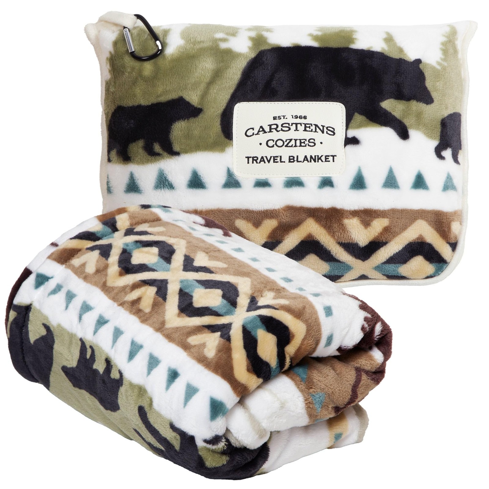 CARSTENS, INC. Travel Blanket, Premium 50 inches x 60 inches, Hidden Lake