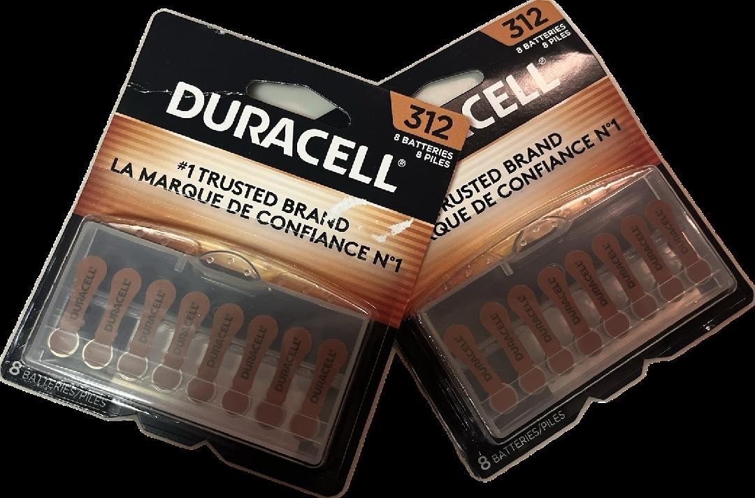 Duracell Hearing Aid Batteries (312) 8 Per Package (2) 16 Total