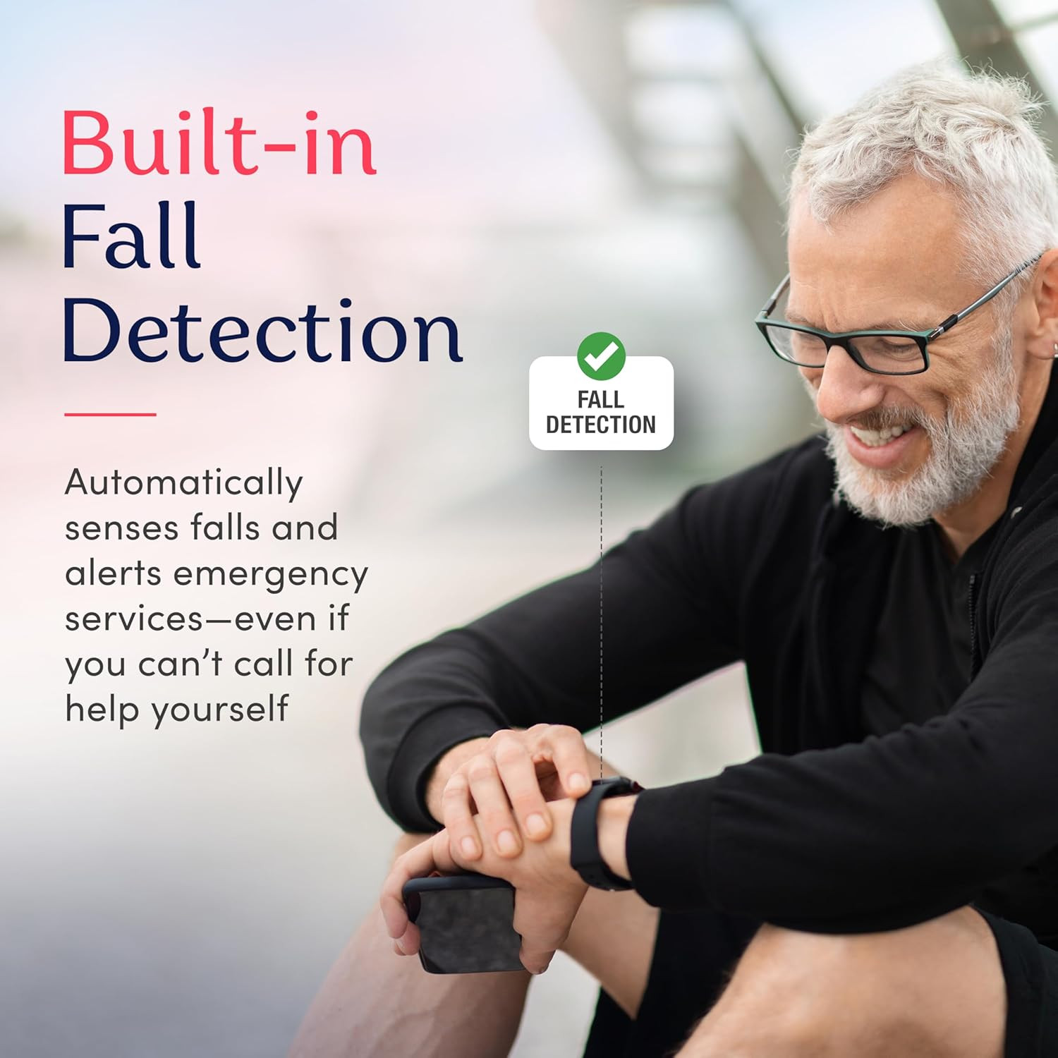 Cellular Medical Alert Smart Watch with Emergency Button for Elderly, 24/7 Monit