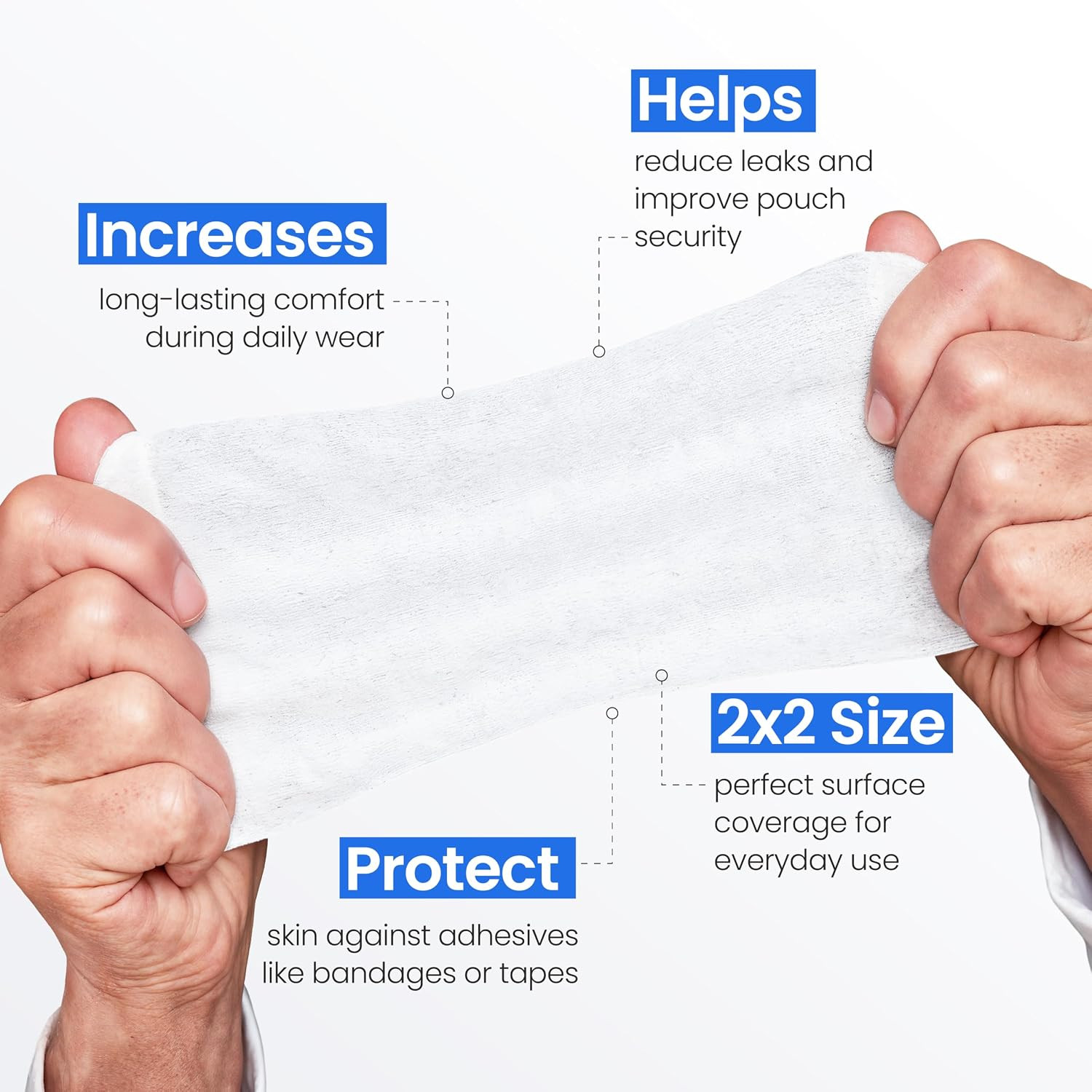 Safe n’ Simple Skin Barrier Wipes No-Sting – 2″ x 2″ – 100 Count – Alcohol-Free