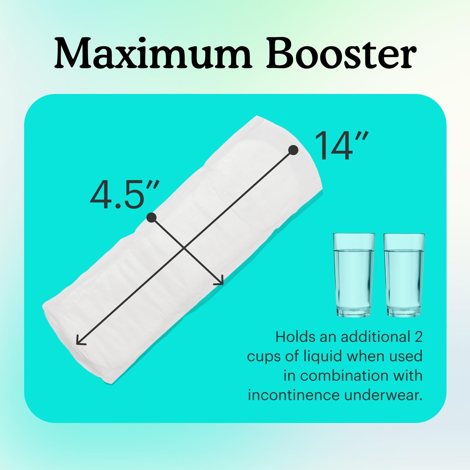 Maximum Incontinence Booster Pads, Adult Diaper Doubler Adds 2 Cups of Extra …