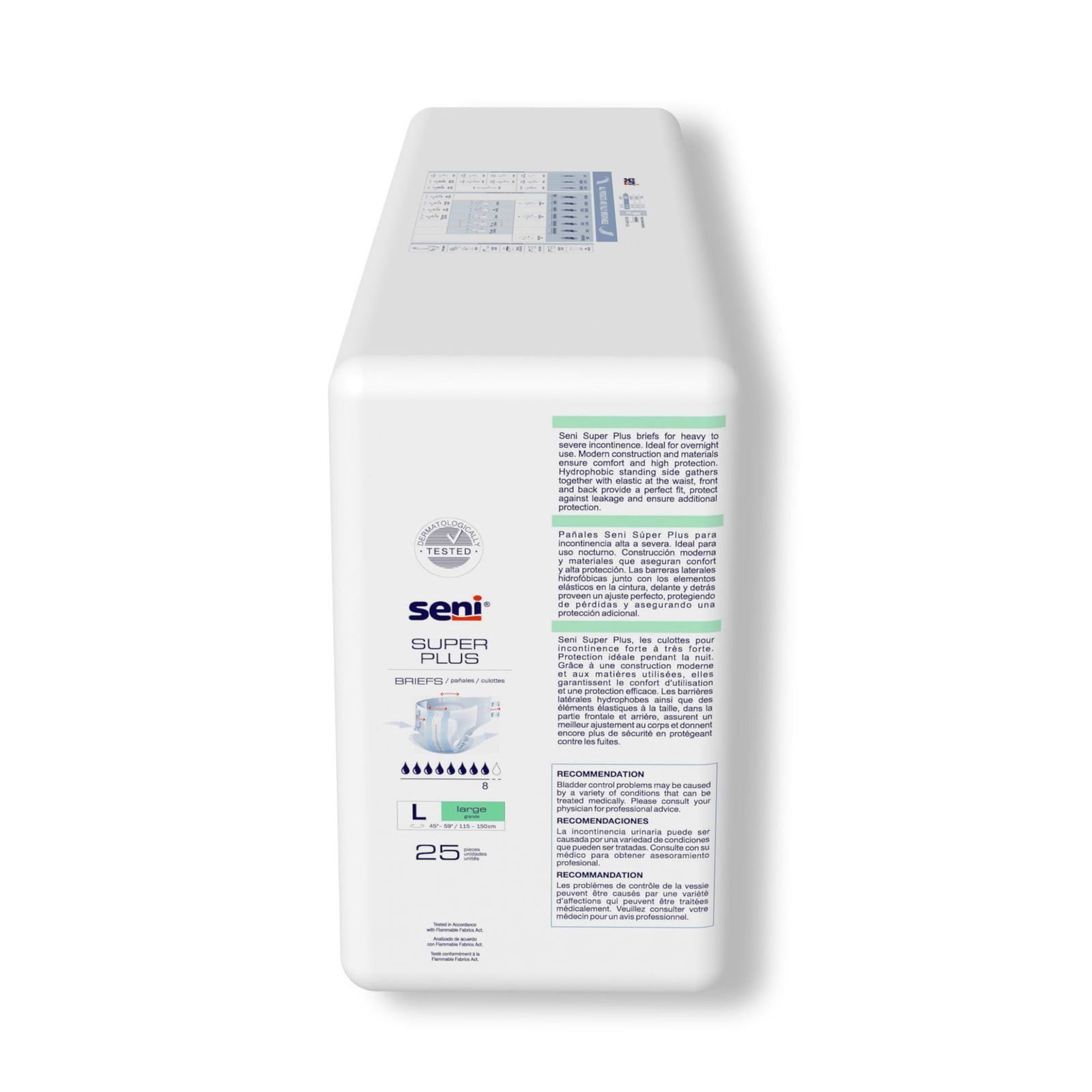 Seni Super Plus Severe Absorbency Incontinence Brief, Large (PK/25)