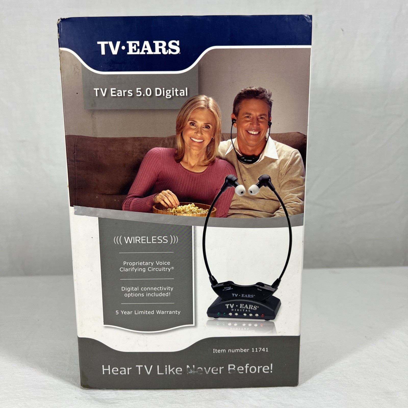 (NEW) TV Ears 11741 5.0 In-Ear Digital Wireless Hearing System – Black