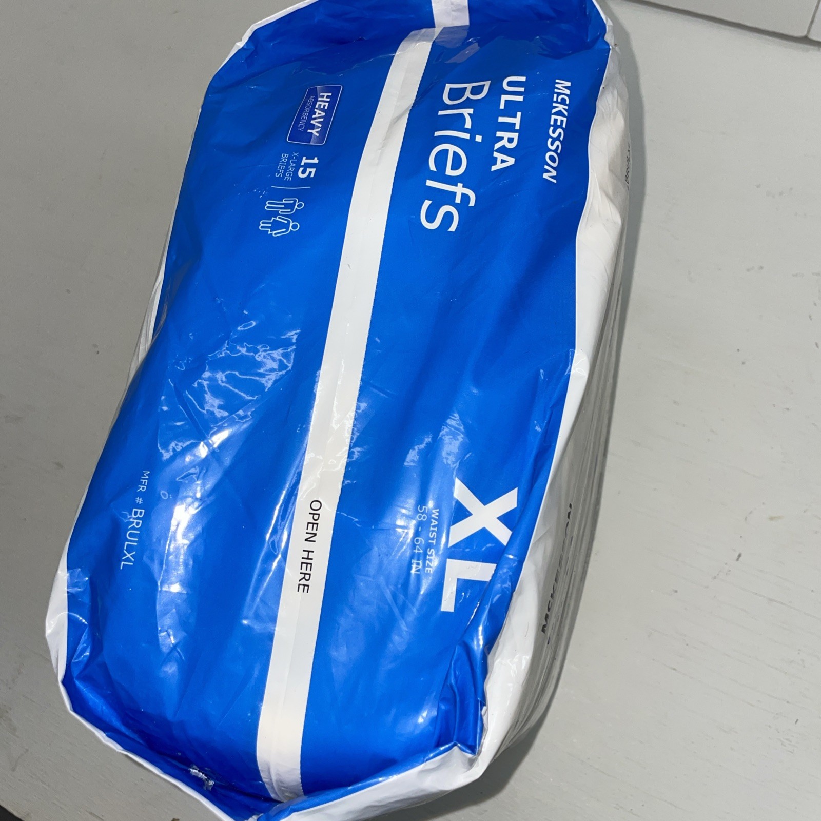 New McKesson Ultra Briefs, Heavy Absorbency Size XL ,15 Per Pack