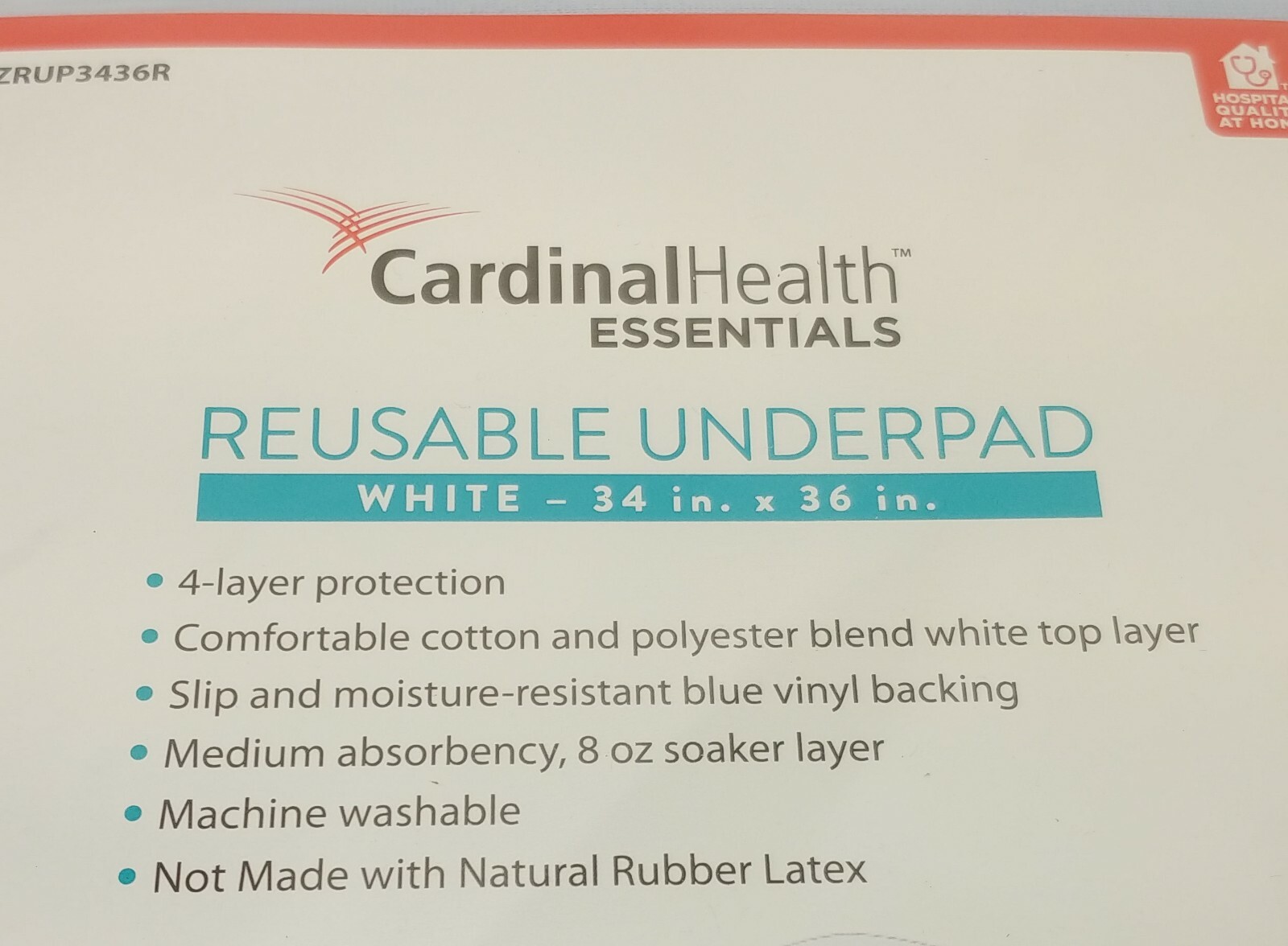 Cardinal Health Essentials Reusable Underpad, 34” x 36” New lot Of 2