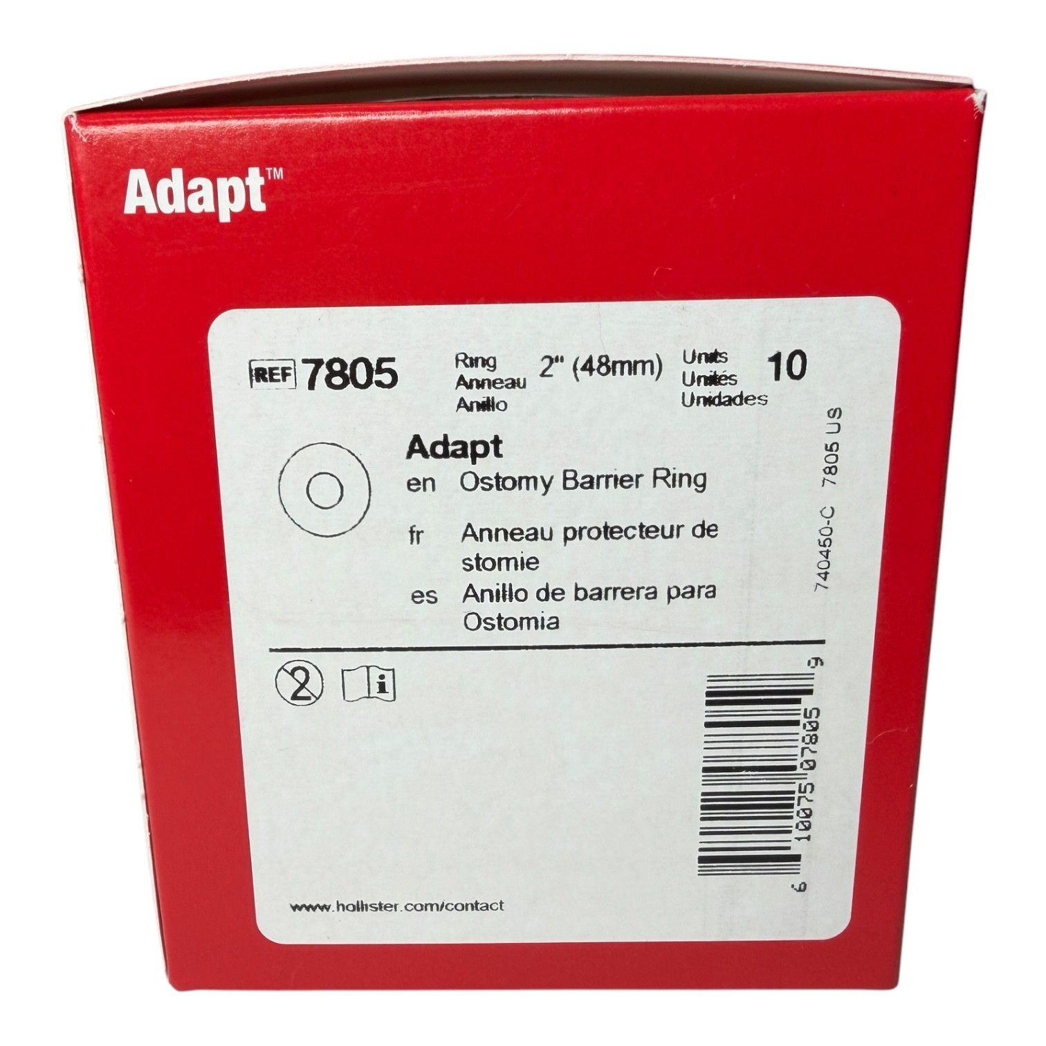 Hollister 7805 Adapt Moldable Ostomy Barrier Rings 2” FREE SHIPPING!!