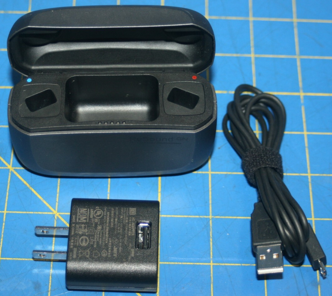 Resound GN C-1 Gray Hearing Aids Charging Case – For Parts