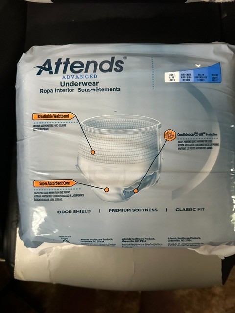 Attends Advanced Disposable Underwear Large APP0730 Heavy 18 Count NEW