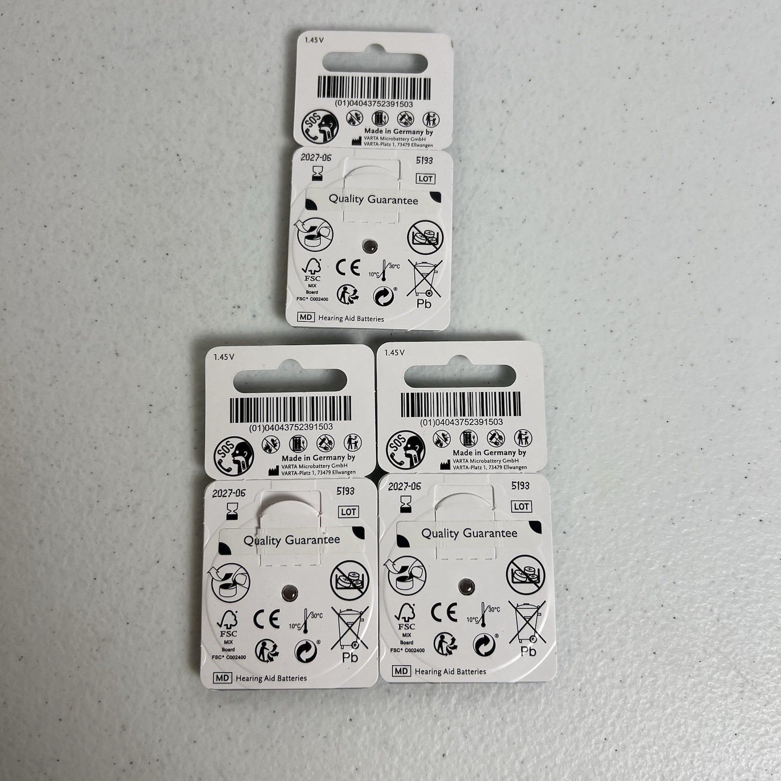 Power One P13 Hearing Aid Batteries Lot 16 Total Batteries Expire 06 2027