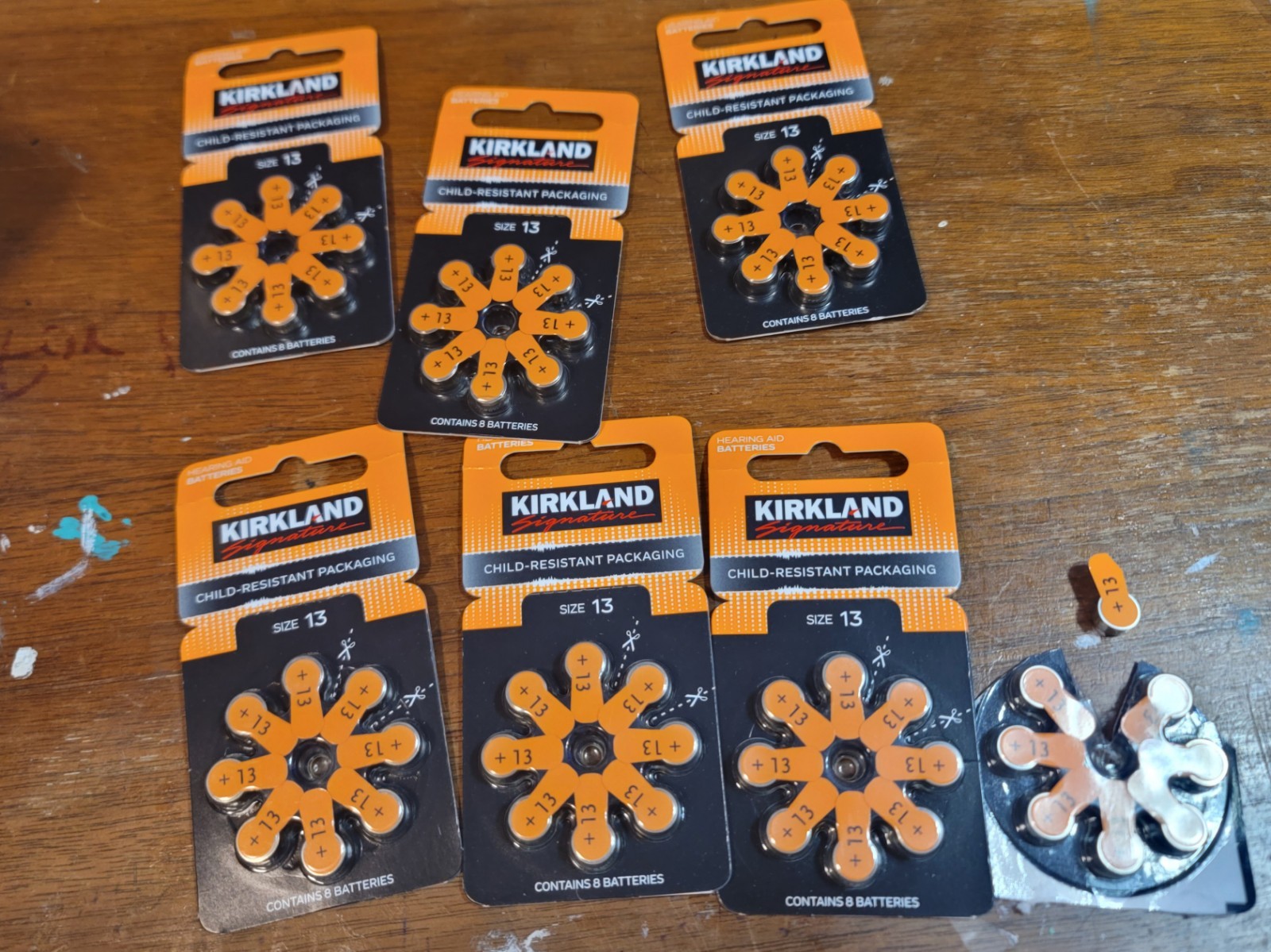 56CT SIZE 13 Hearing Aid Batteries 1.45V Costco Kirkland Signature 08/2026