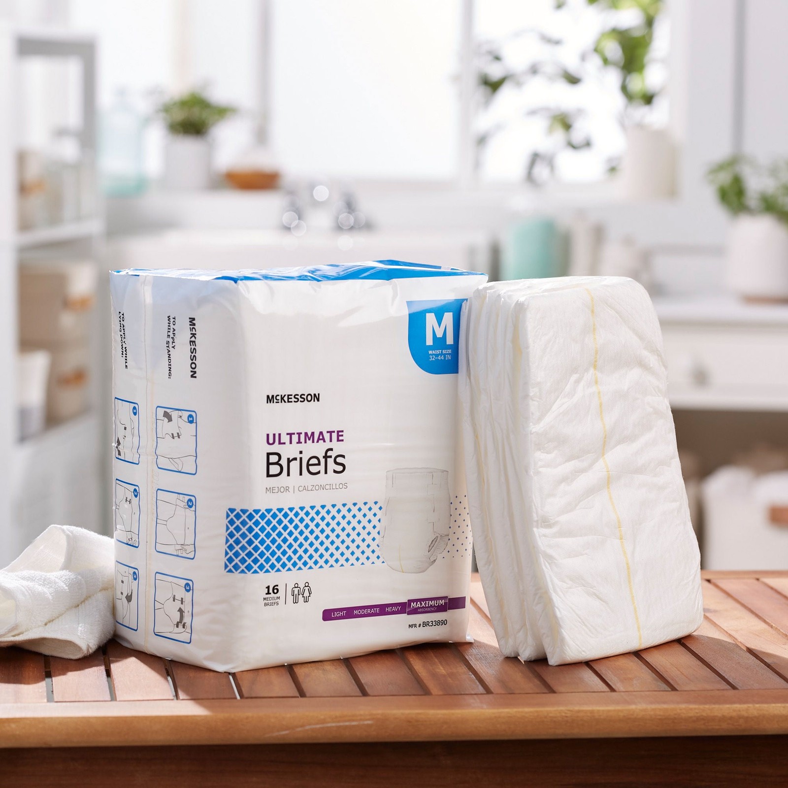 McKesson Adult Incontinence Brief M Heavy Absorbency BR33890 Maximum 96 Ct