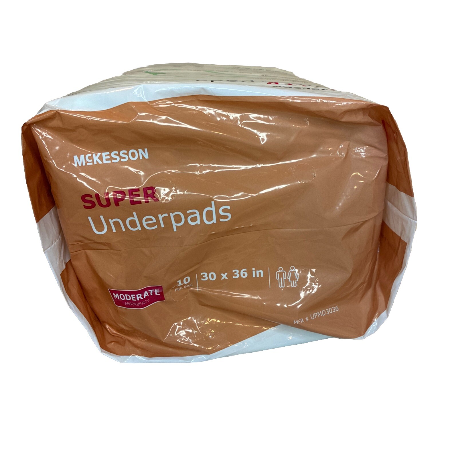 McKesson Underpad Super 30″X 36″ Disposable Fluff / Polymer Moderate Absorbency