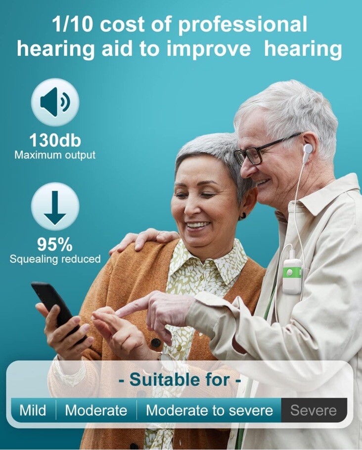 Personal Sound Amplifier-Rechargeable Hearing Aids For Senior, For Single Ear