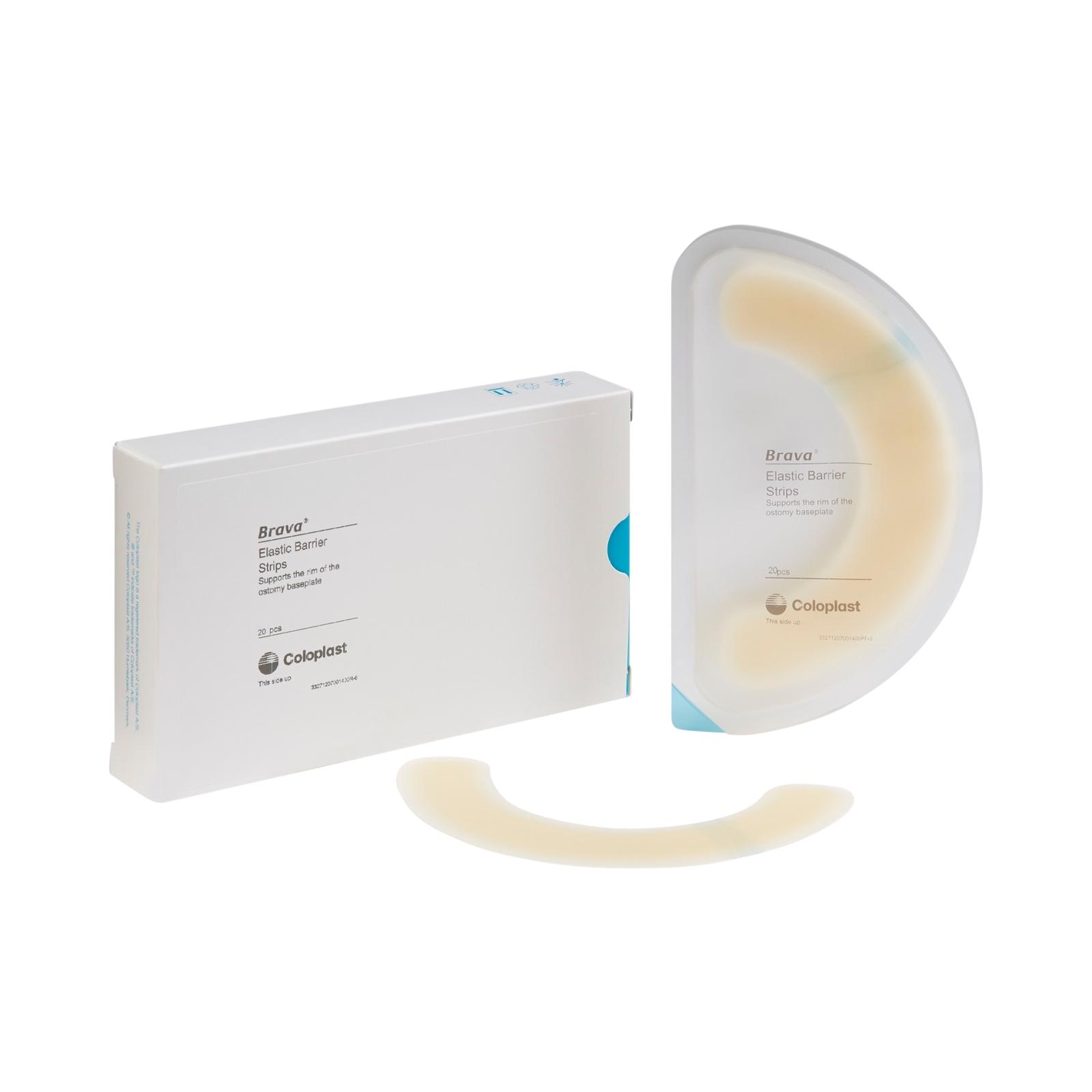 Coloplast Brava Elastic Skin Barrier Strips Beige 5.5″ Length 120700 20 Ct