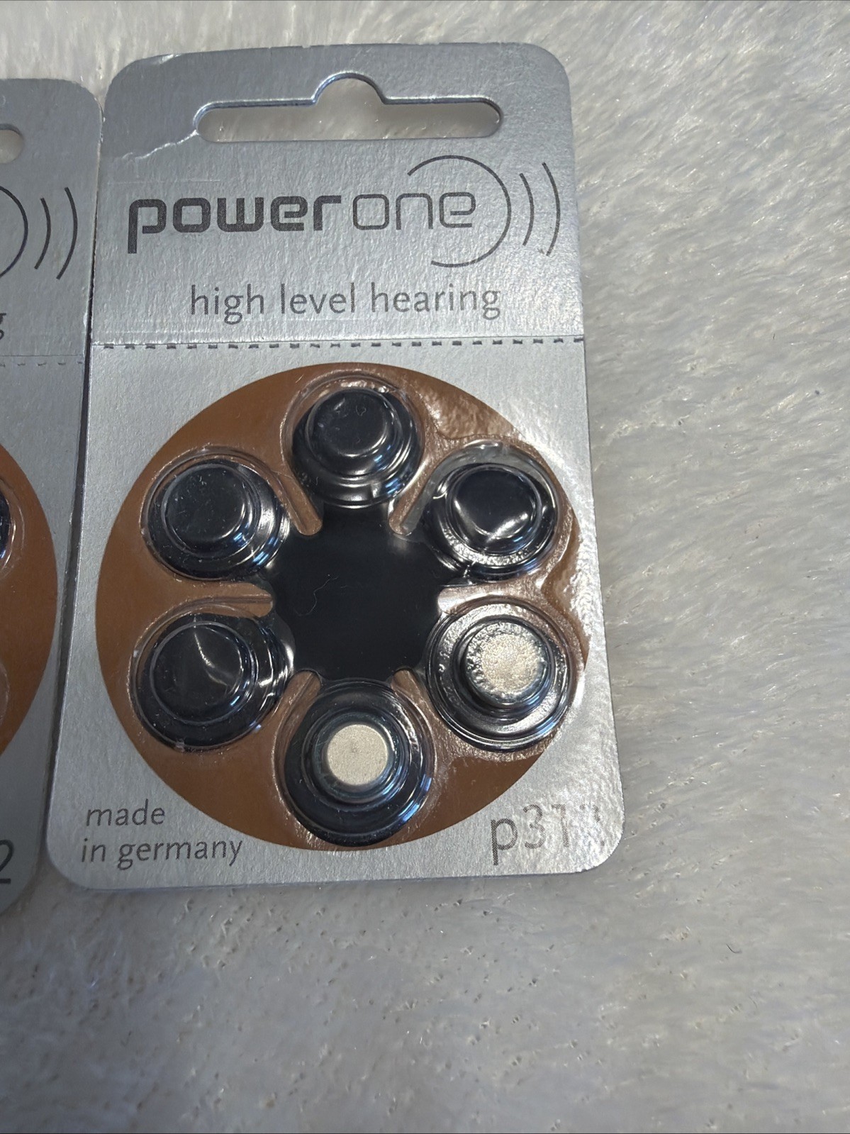 Power One Zinc Air High Level Hearing Batteries P312 1.4V Exp09-2014 Germany
