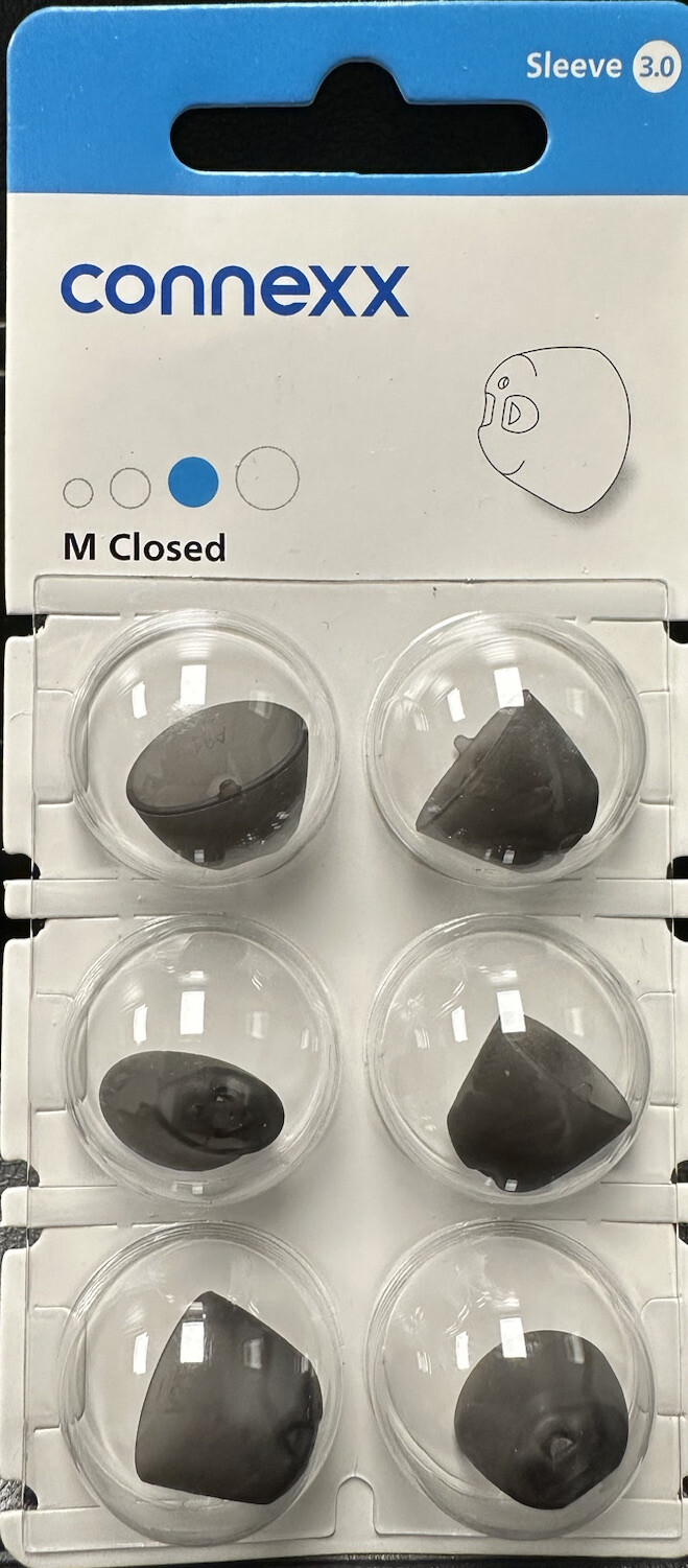 2 Pack M Closed Connexx Sleeve 3.0. Fits Signia Rexton Widex Miracle Ear. Medium