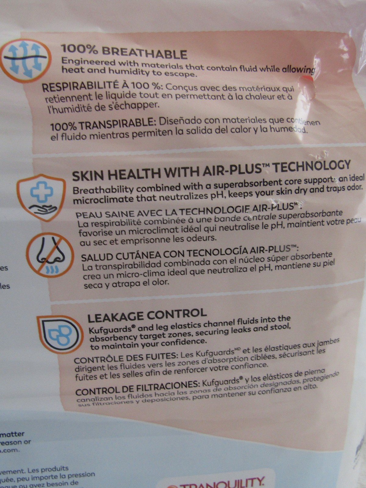 (4) PACKAGES TRANQUILITY PREMIUM DISPOSABLE UNDERWARE X-LARGE 14 Ct EACH