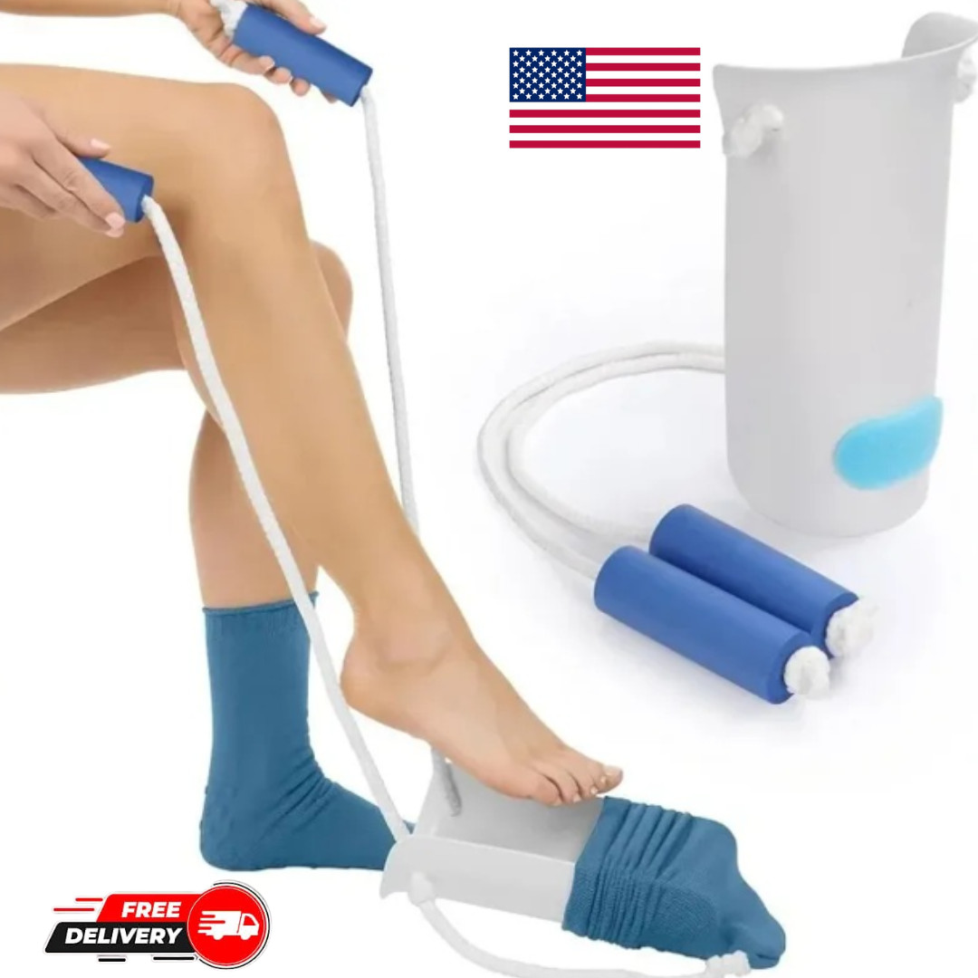 New Easy On Off Pulling Assists Sock Aid Sock Helper Puller for Elderly Pregnant