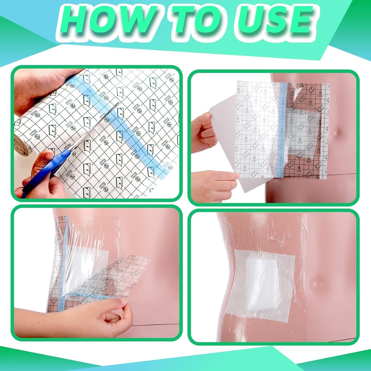 Transparent Adhesive Film Dressing – 8 x 197 Inches for Surgical Wounds