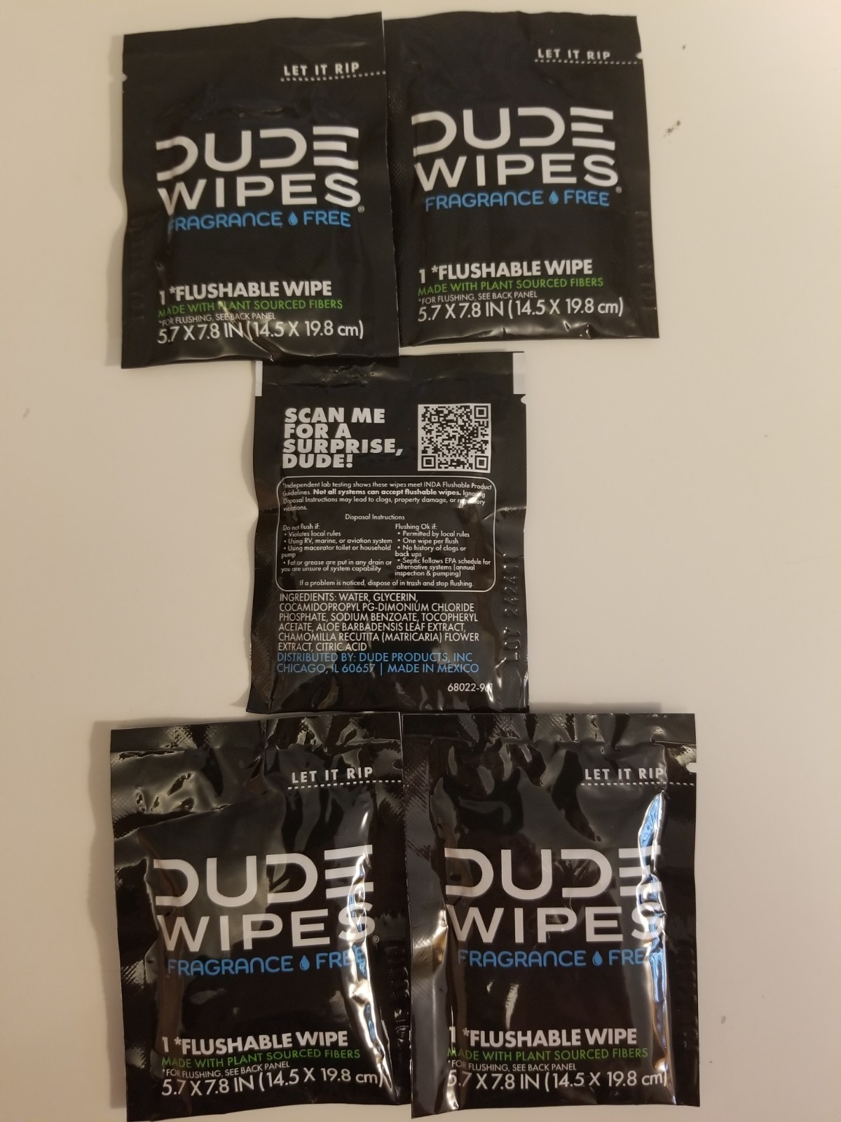 DUDE Wipes On-The-Go Flushable Wipes Single 44 Pks Free Shipping
