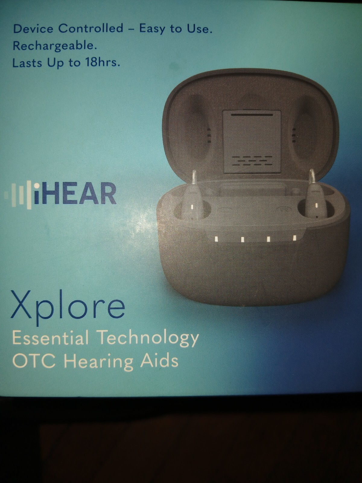 Open Box brand new w/ packaging iHear Xplore Rechargeable OTC Hearing Aids
