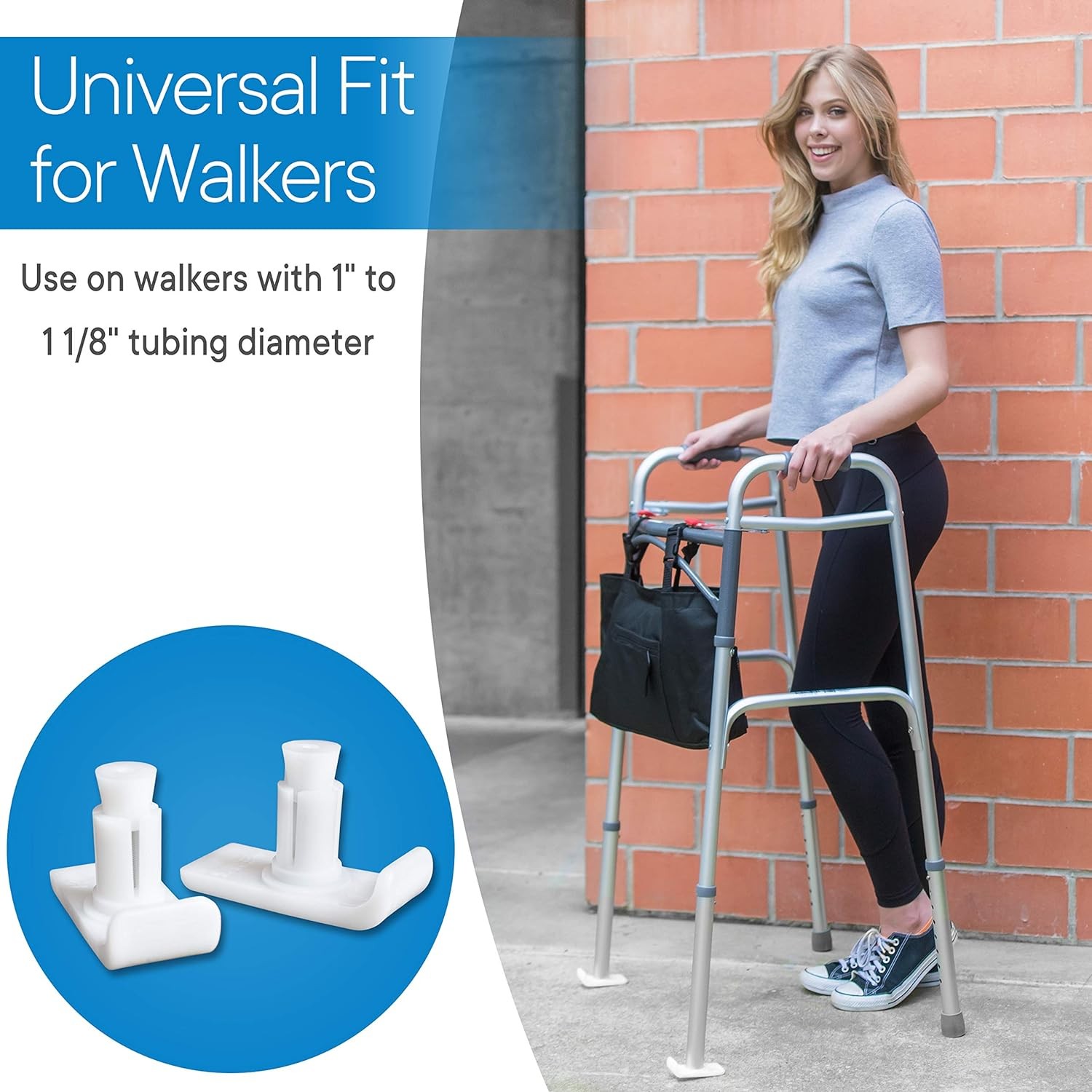 RMS Walker Glide Skis – Universal Fit for Most Walkers – Durable Coaster…