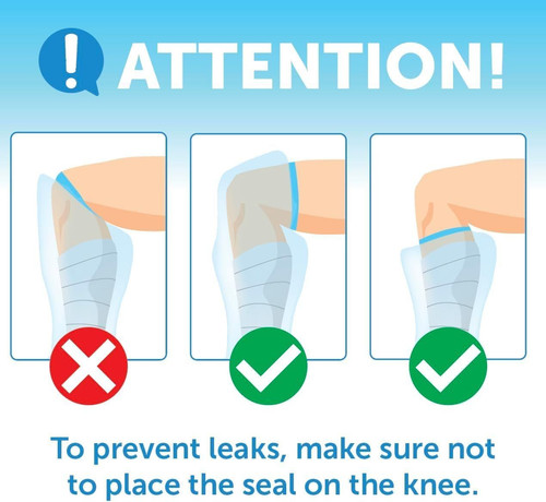 100% Waterproof Cast Covers for Shower Leg – 2pk – Half – 28″, Clear