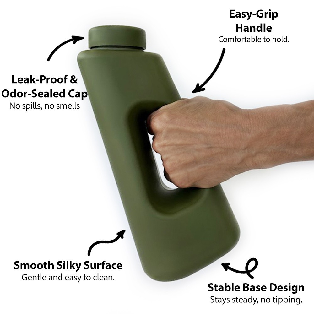 Gogo Jug – Trucker’s Portable Male Urinal Bottle – Large 42oz Capacity – Green