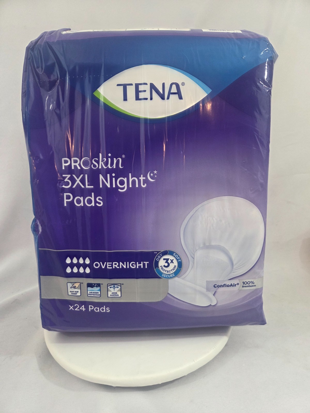 TENA ProSkin 3XL Night Pads Overnight Incontinence 24 Count ConfioAir Sealed New
